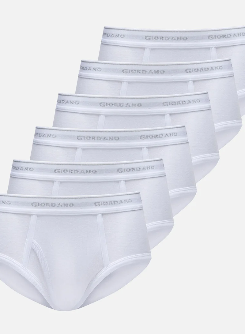 Men’s Classic Cotton Rib Briefs 6‑Pack Essentials